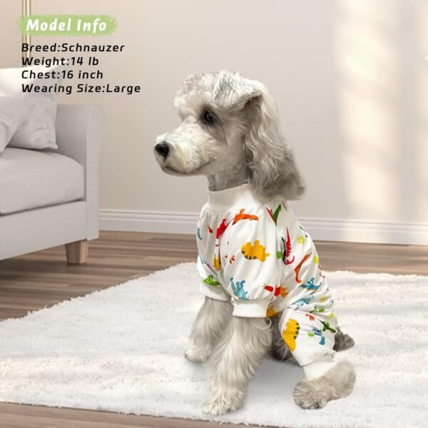 XPUDAC 4 Pack Dog Pajamas Soft Strechy Summer Doggie Clothes for Small Medium Dogs Boy Girl Cat Apparel-Small