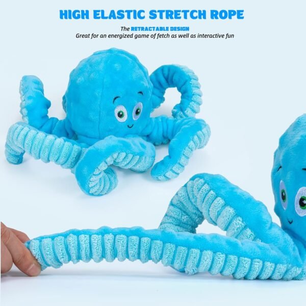 Dog Toys for Aggressive Chewers Squeaky Dog Toys Octopus-Tug of War Dog Toys for Large Breed Tough Interactive Stuffed Dog Chew Toys for Puppies Small & Large Dogs