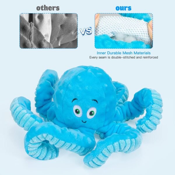 Dog Toys for Aggressive Chewers Squeaky Dog Toys Octopus-Tug of War Dog Toys for Large Breed Tough Interactive Stuffed Dog Chew Toys for Puppies Small & Large Dogs