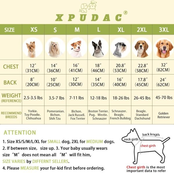 XPUDAC 4 Pack Dog Pajamas Soft Strechy Summer Doggie Clothes for Small Medium Dogs Boy Girl Cat Apparel-Small