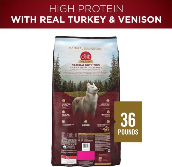 Purina ONE True Instinct With A Blend Of Real Turkey and Venison Dry Dog Food - 36 lb. Bag