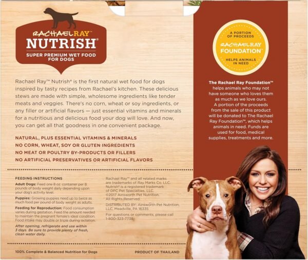 Rachael Ray Nutrish Natural Premium Wet Dog Food, Savory Favorites Variety Pack, 8 Ounce Tub (Pack of 6) (6303230800)